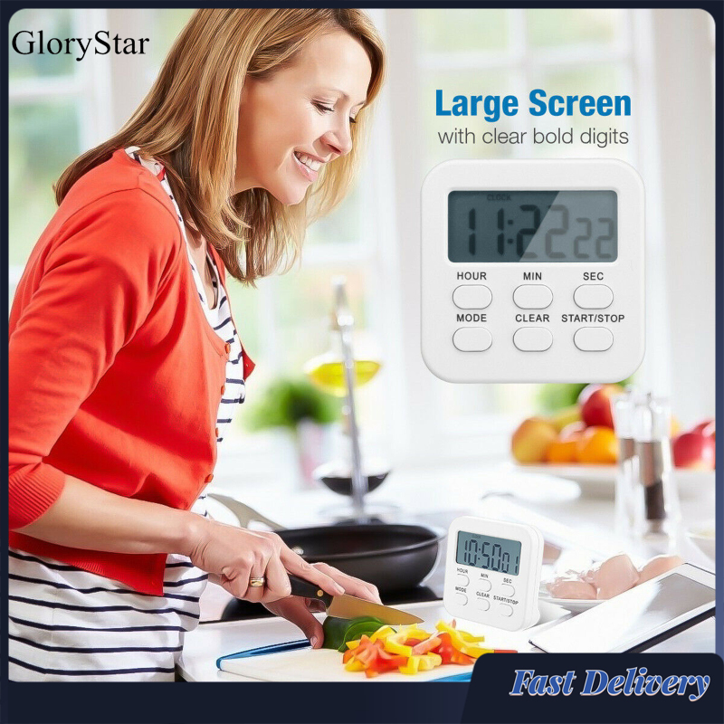 GloryStar Lcd Digital Kitchen Timer Count-down Up Magnetic Kitchen Gadgets With Loud Alarm For Cooking Baking Study