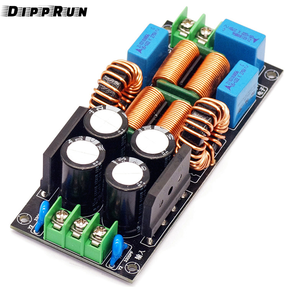 DIPPRUN DC LC Filter DC EMI Power Filter 0 to 50V 4A 10A 20A Filtering Board EMI Suppression Module
