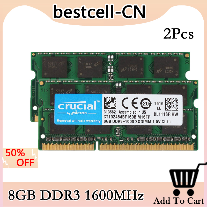 plan Tentacle Cook Crucial RAM DDR3 16GB (2x8GB) 1600MHz 1.5V Laptop Memory 204Pin SODIMM  PC3-12800 Notebook Memory DDR3 RAM Memory Module | Lazada