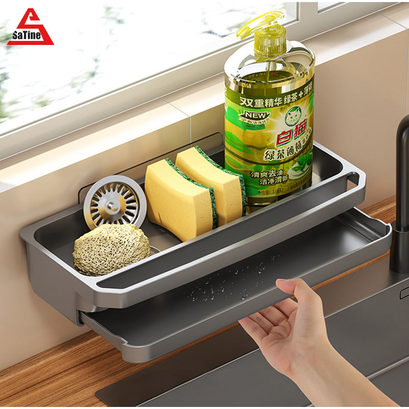 Giá Bồn Rửa Nhà Bếp Đồ tạo tác lưu trữ vòi nước hồ bọt biển đa năng gắn tường giá đựng giẻ ráo nước gia dụng