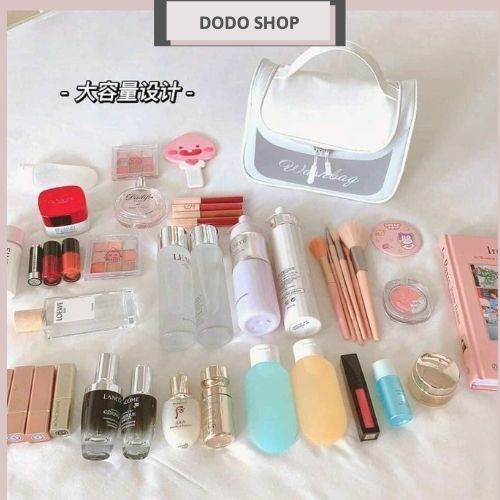 Túi đựng mĩ phẩm cá nhân chống nước chất liệu da PU mini