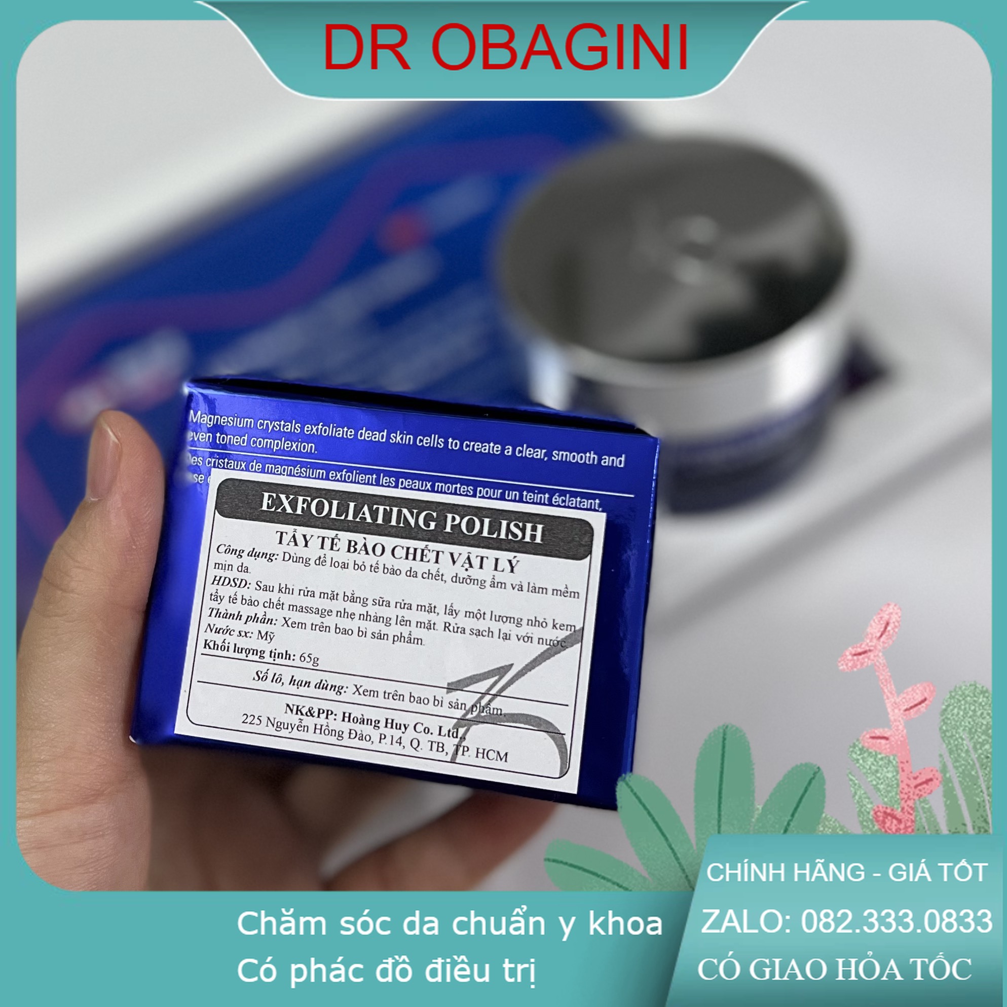 Dr obagini kem tẩy tế bào chết exfoliating polish