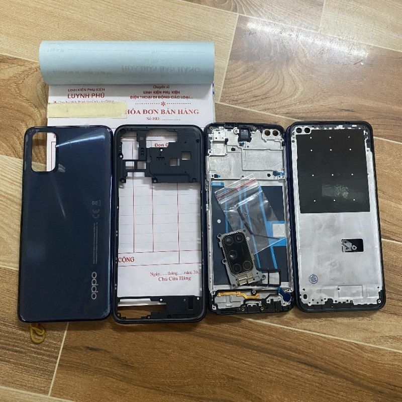 Vỏ oppo A92 có khay sim khung sườn kính camera