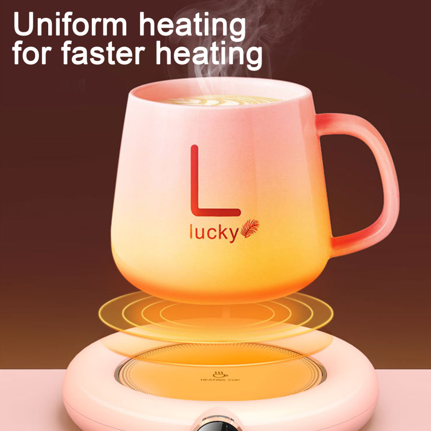 Bộ hâm nóng cốc USB Mini Xách Tay cốc cà phê Sưởi Ấm Coaster Thông Minh Màn hình hiển thị kỹ thuật số Tĩnh Nhiệt Điều Chỉnh Thời Gian Nóng Cho Trà Sữa