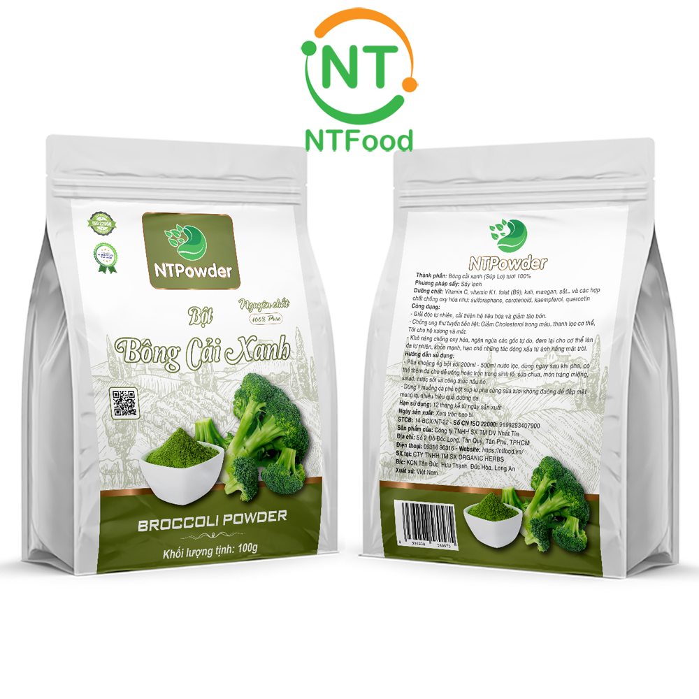 Bột bông cải xanh / súp lơ sấy lạnh nguyên chất ntpowder - nhất tín food