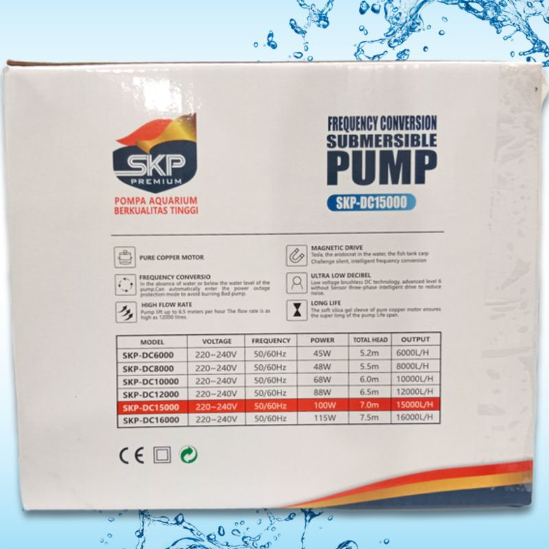 Pompa Kolam Submersible Pump SKP DC 15000