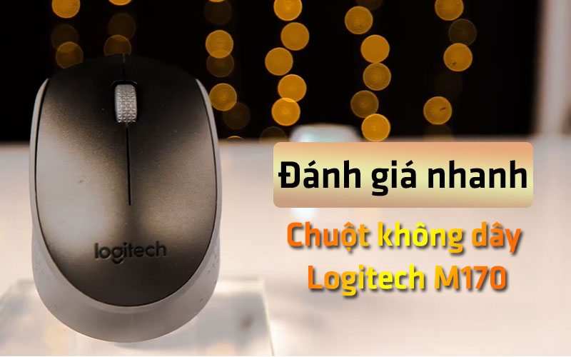 Chuột không dây Logitech M170 Đen