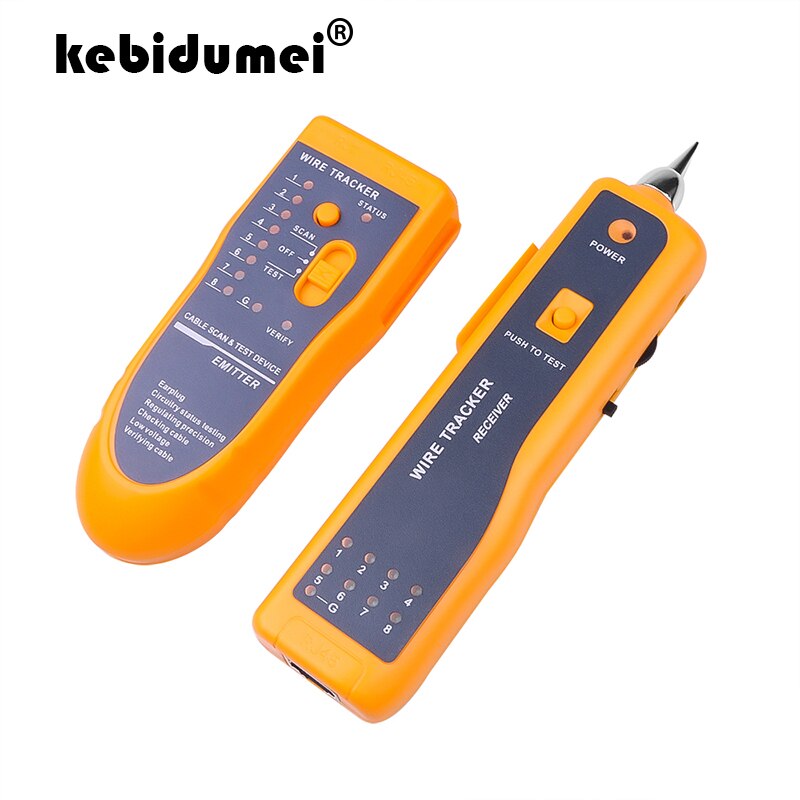 Kebidumei High Quality RJ11 RJ45 Cat5 Cat6 Telephone Wire Tracker Tracer Ethernet LAN Network Cable Tester Detector Line Finder