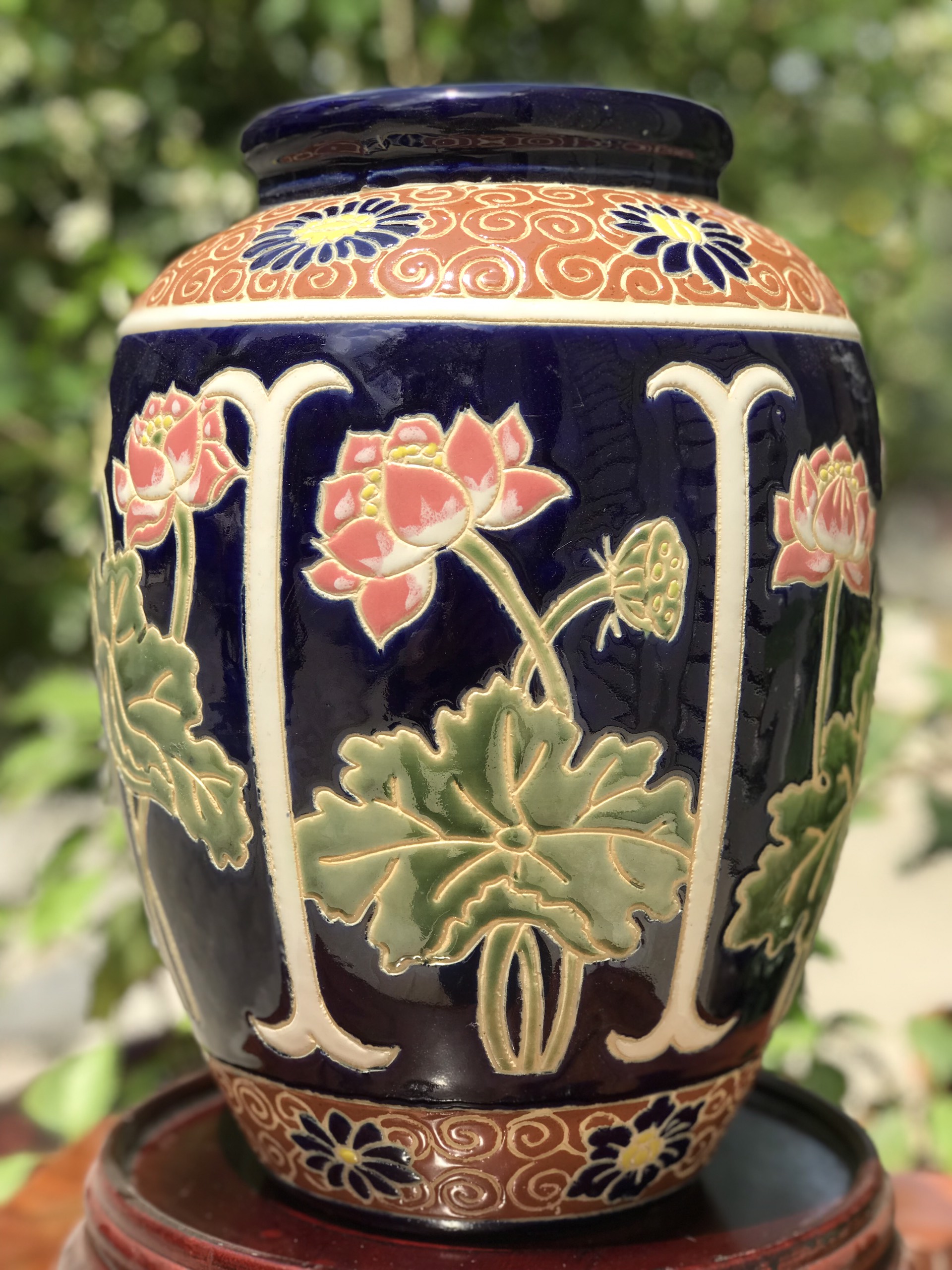 Bình Sen Trắng Gốm Sứ Nam Bộ 30