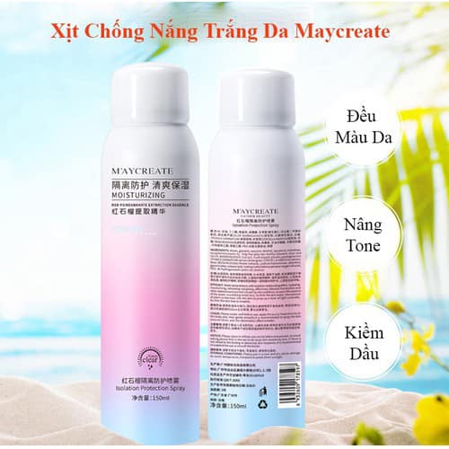Xịt chống nắng Maycreate CN50.Shop_Hân_Chi