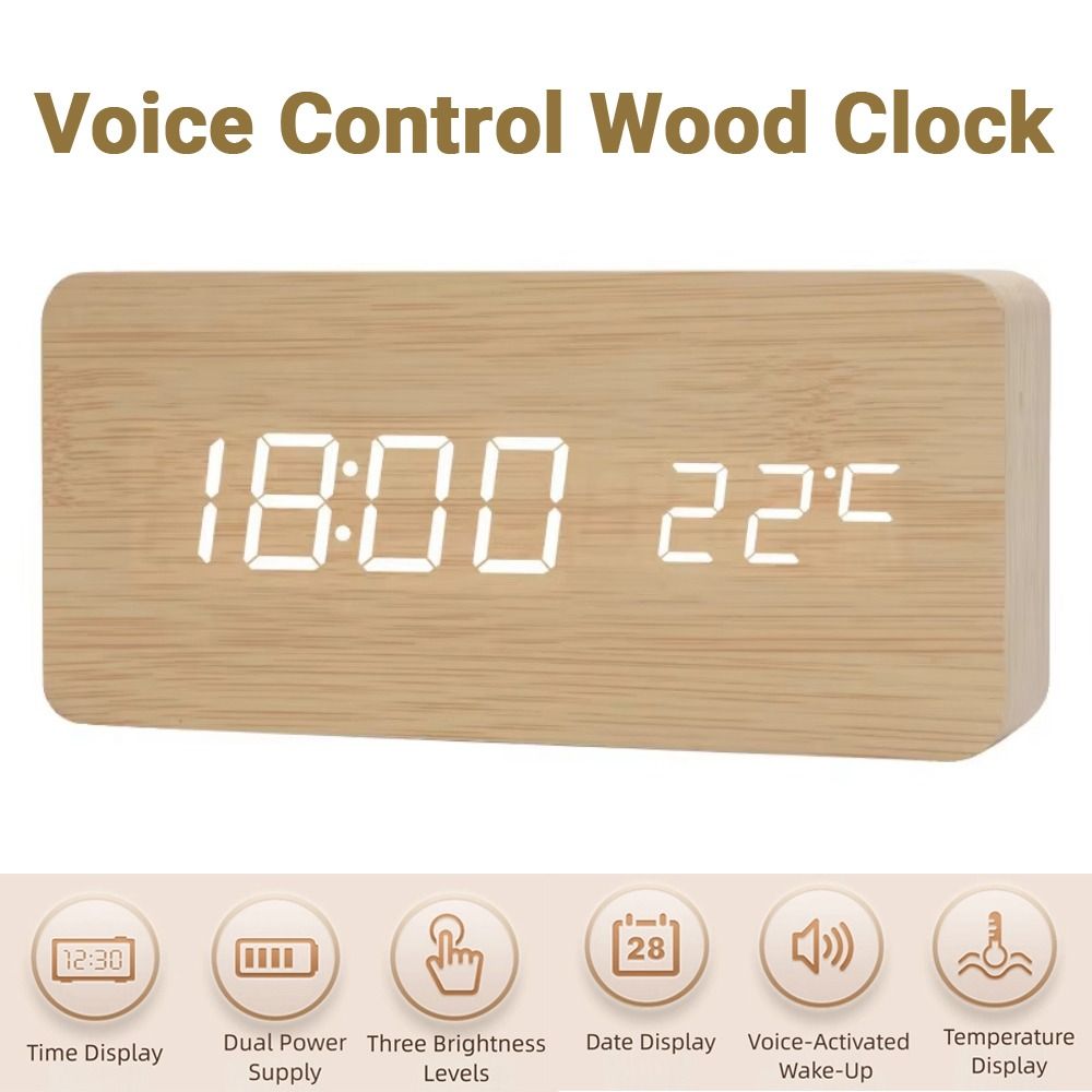 Modern Large Display Digital Alarm Clock LED Digital Display ...