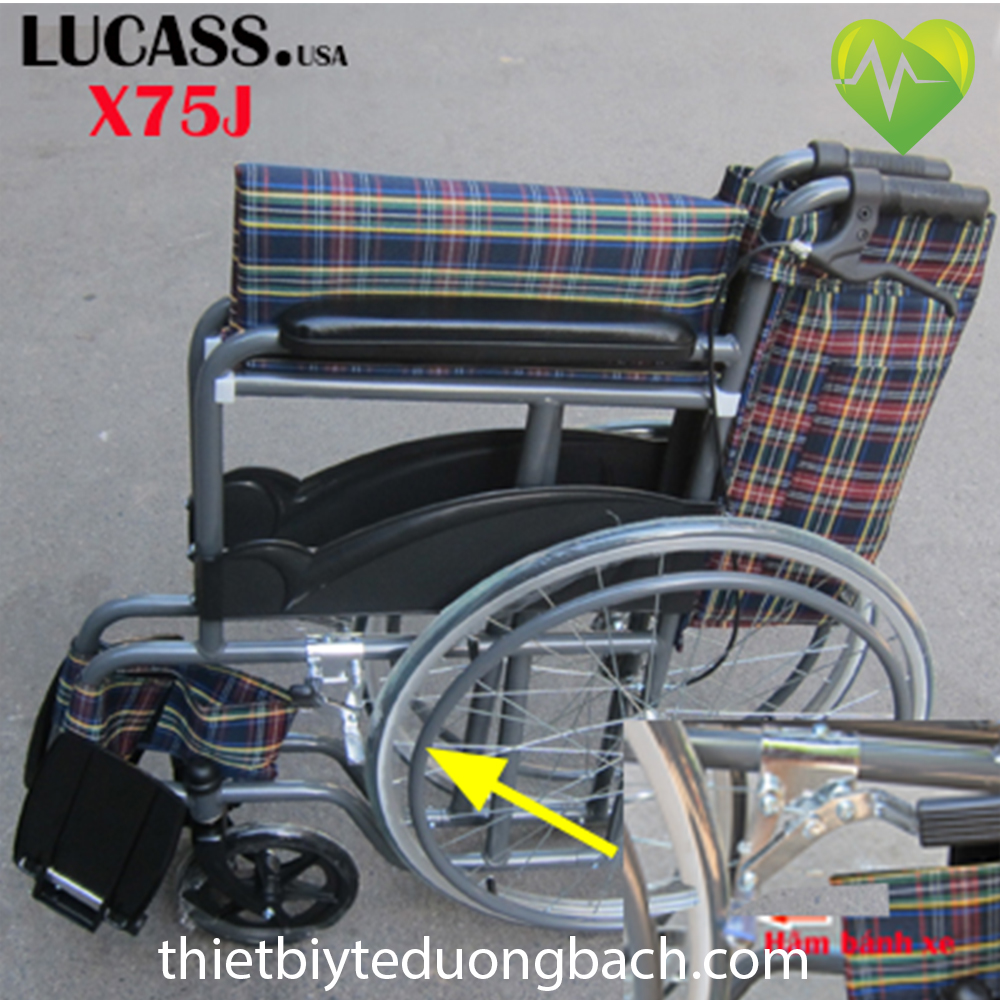 Xe lăn tay lucass X 75J có phanh