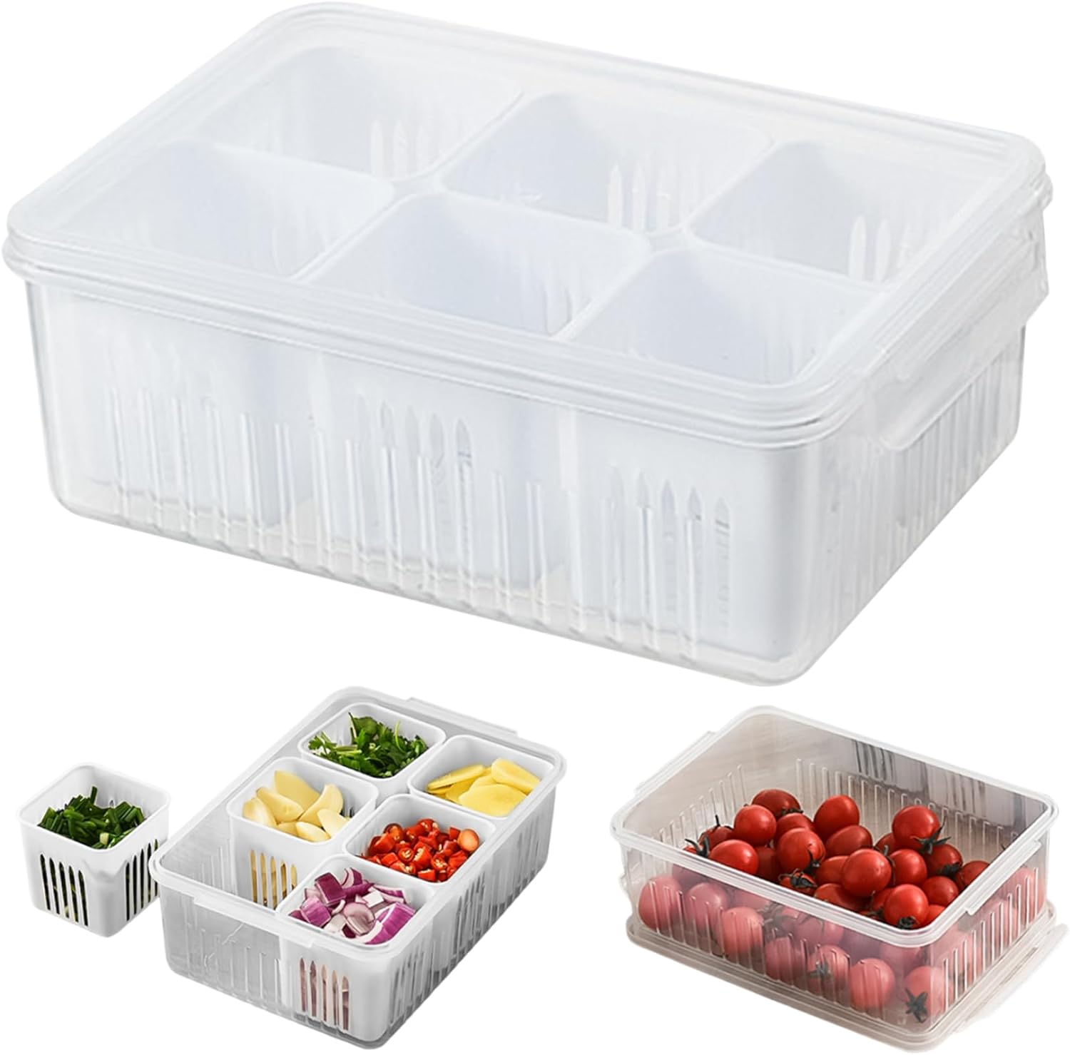 Fridge%20Storage%20Containers%20Kitchen%20Scallion%20Storage%20Box%206-In-1%20Snackle%20Box%20Container%20with%20Lid%20Plastic%20Reusable%20Fridge%20Vegie%20Fruit%20Food%20Fresh-Keeping%20Drain%20Box.%20-%20Image%209