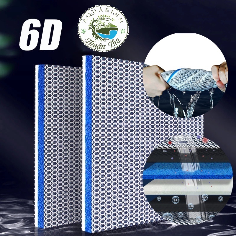 Bông lọc 6D lọc nước bể cá_Tấm lọc 6D nhiều size