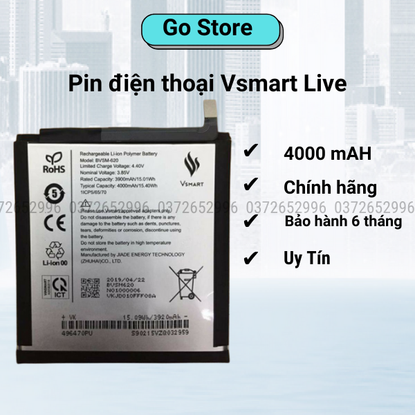 Pin điện thoại Vsmart Live