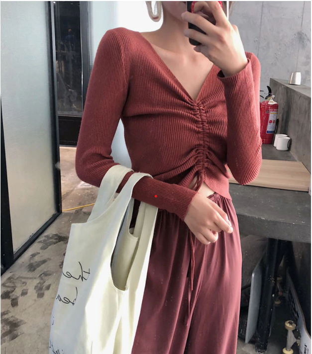 Áo dây rút tay dài thời trang