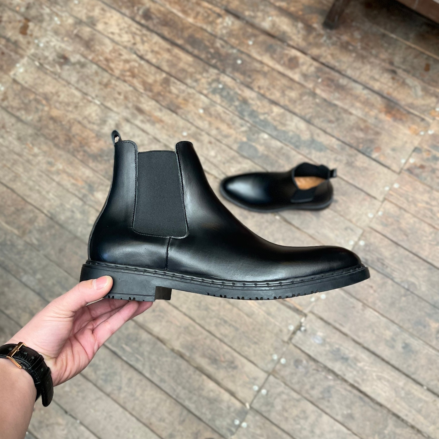 Giày boots da- Giày đốc nam cổ ngắn phong cách trẻ trung