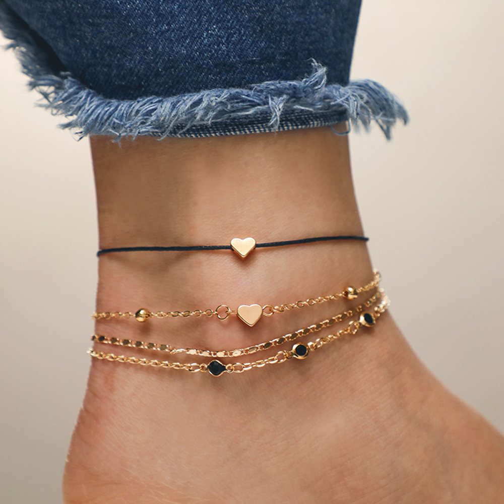 2020 Fashion Ankle Bracelet Multi Layer Anklets Barefoot Bracelet