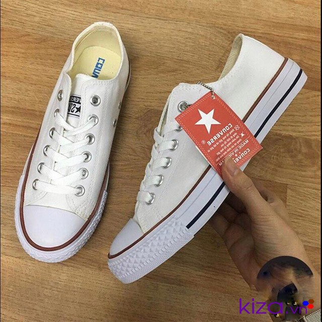 [GIẢM GIÁ GỐC + FULL BOX] Giày Converse Cổ thấp ĐEN , TRẮNG [HOT]