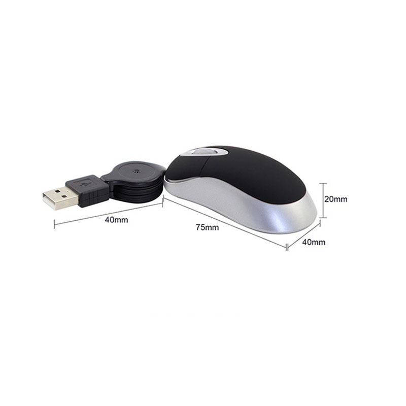 Mini Computer Usb Mouse Mini USB Mouse with 4-70cm Extension Cords Optical Mice 1000dpi 3 ...