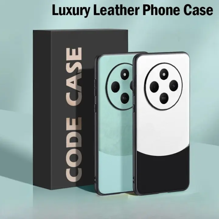For Redmi 14C 13C 12C Case 360 Degrees Protection Leather Soft Border Anti-fingerprint Color Blocking Design For Xiaomi Redmi 12C 13C 14C Back Cover