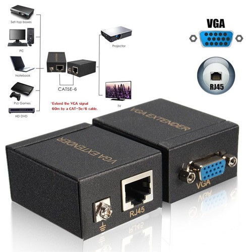 Bộ nối dài VGA ra LAN 60m FB-LINK (VGA SIGNAL EXTENDER 60M) (Chuyển đổi và nối dài tối đa 60 mét)