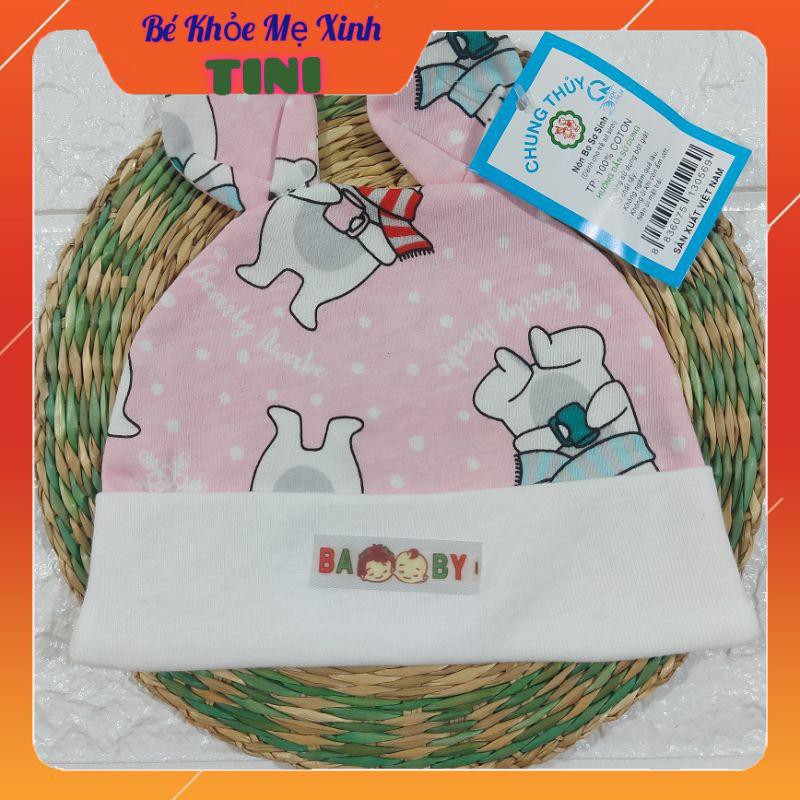 Nón bo sơ sinh Cotton co giãn cho bé