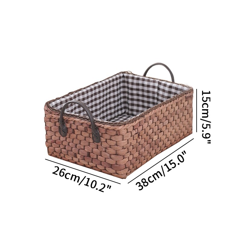 Hand-woven Storage Basket Laundry Wicker Baskets Corn Husk Sundries  Organizer Clothes Toys Storage Container Cesta Mimbre