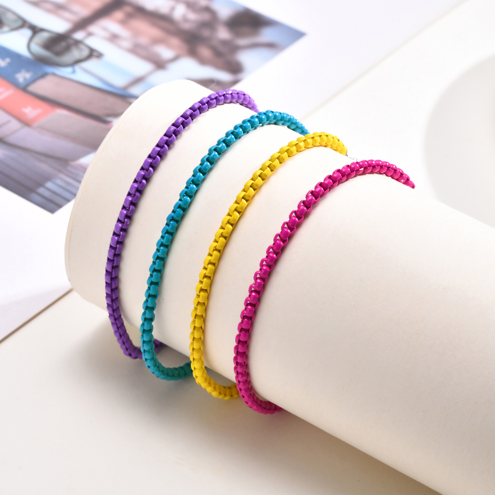 Wenefang%20Fashion%20Vnox%20Colorful%20Dopamine%20Summer%20Anklet%20for%20Women%20Men,%20Unisex%20Metal%20Ankle%20Chain%20Bracelets,%20Bohemia%20Purple%20Yellow%20Adjustable%20Jewelry%20-%20Image%204