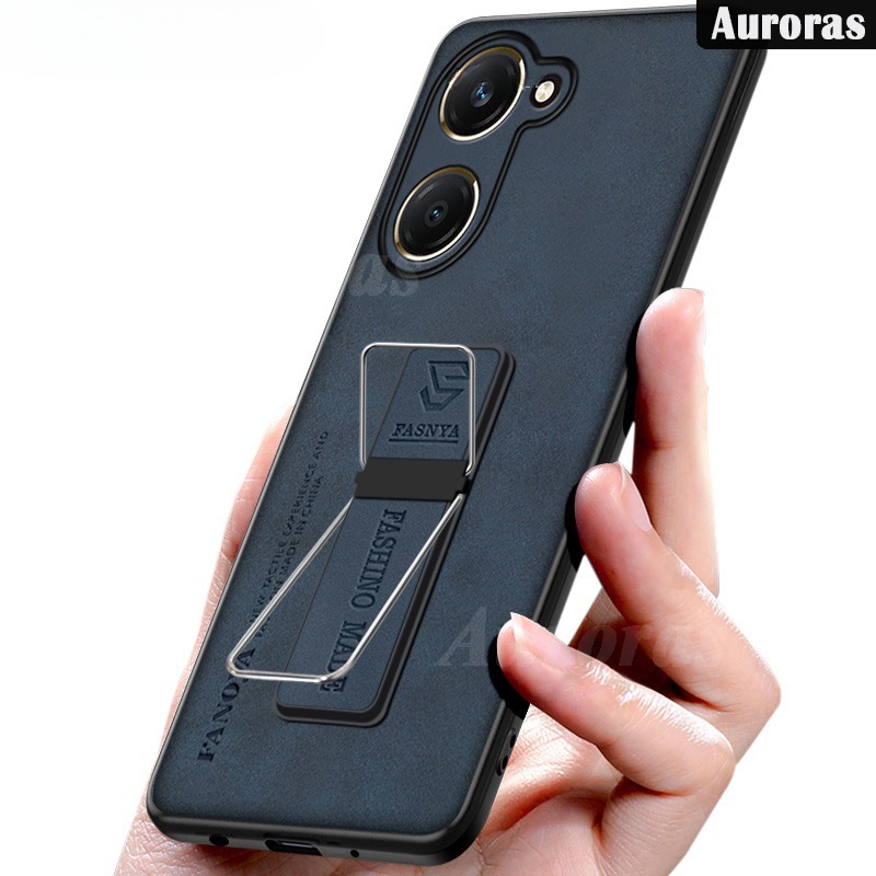 Phone cover For VIVO Y03 Y03T Y18 Y18S Y28S case shell Fluff Luxury Sheepskin Silicone Soft TPU Anti-knock Bracket For Vivo Y03 Y03T Y18 Y18S Y28S Cases Housing.