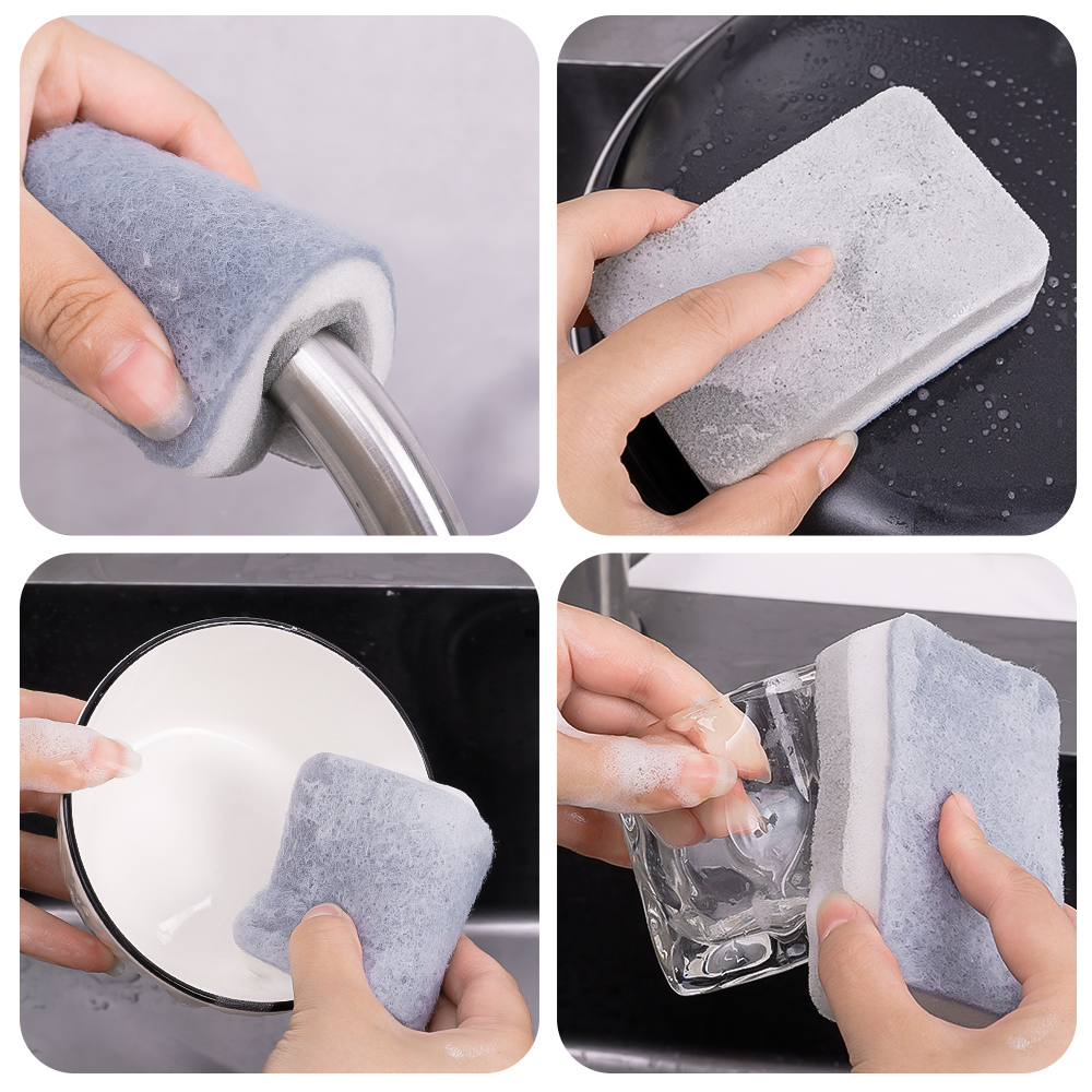 1/20PCS Strong Cleaning Sponges Double-Sided Decontamination Dishwashing Sponge Wipe Kitchen Magic Scouring Cloth Cleaning Tools