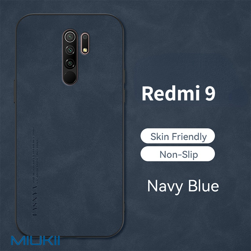Case Redmi 9 Soft Phone Case Authentic Camera Protection Luxury Leather Cover Sheep Bark Casing For Xiaomi Redmi9 M2004J19G M2004J19C