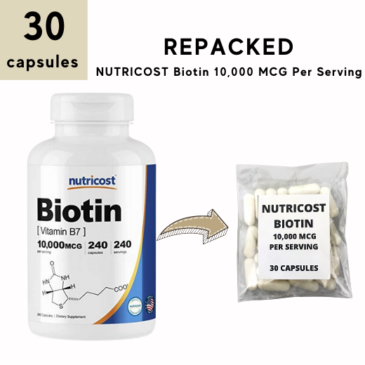 Nutricost Biotin Vitamin B7 10,000 mcg per serving Lazada PH