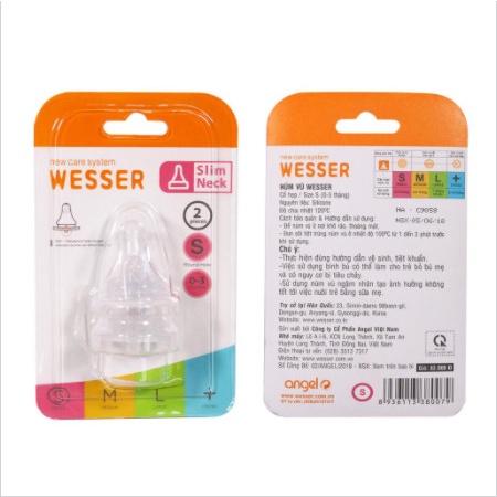 [HÀNG CHUẨN-CỔ HẸP] BÌNH SỮA , NÚM TI WESSER PP/PPSU CỔ HẸP 60ML/140ML/250ML MẪU MỚI NHẤT