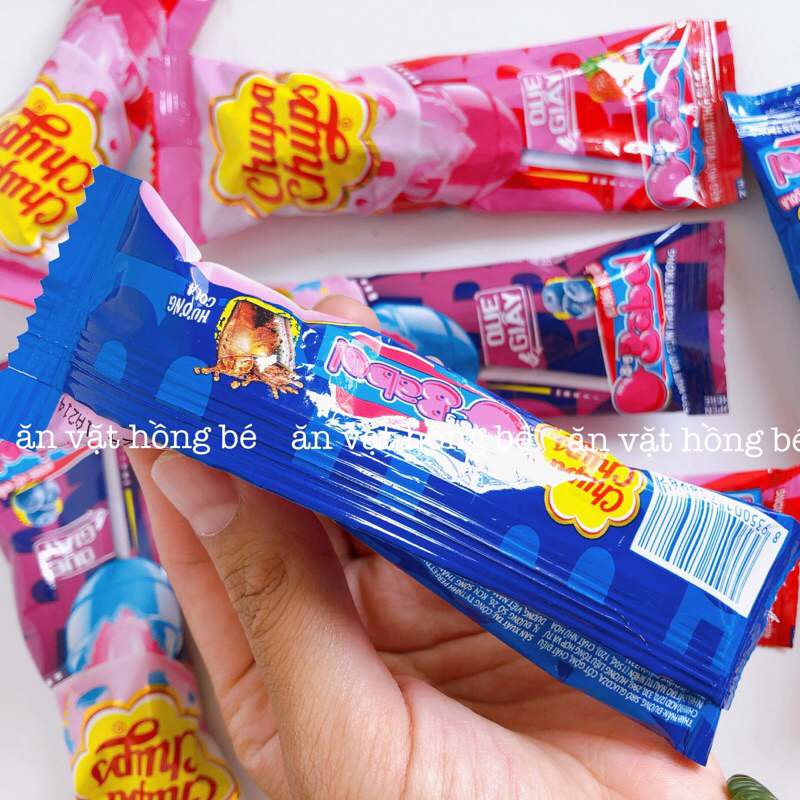 Kẹo mút Chupa chups nhân gum thổi (gói 12g)