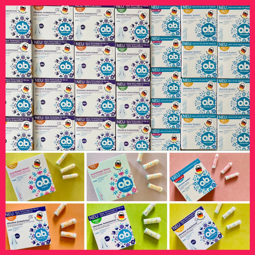 Tampon Ob cao cấp nội địa Đức nhiều lựa chọn và đủ size