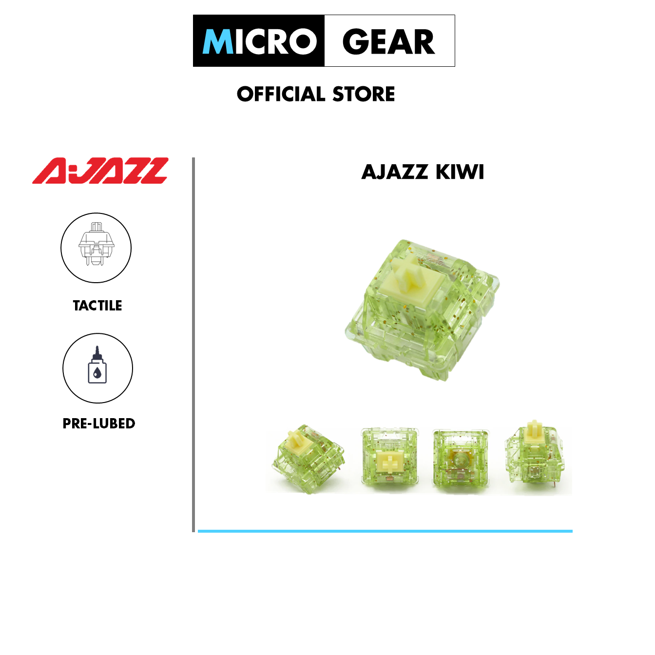 Công tắc phím cơ - Switch Ajazz Diced Fruit - Kiwi | Peach | Banana - Tactile/Linear