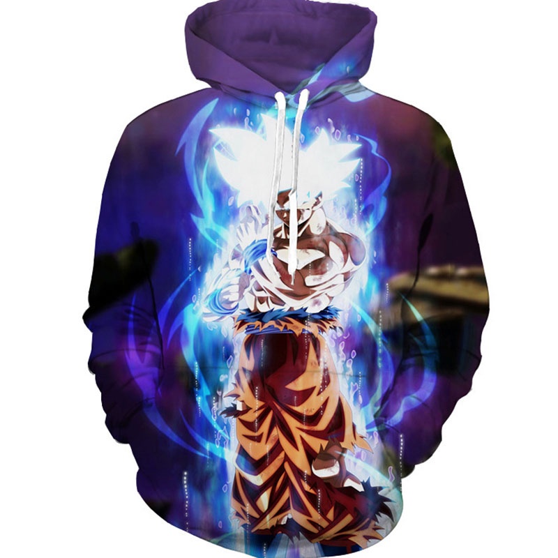 Áo hoodie in hình dragon ball 3d z vegeta goku super saiyan