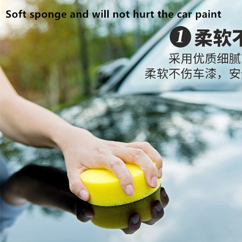 【High-quality】6pcs Car Waxing Polish Sponges High Density Foam ...
