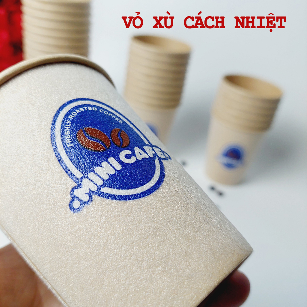 50 chiếc cốc giấy 240ml - 8oz mini cafe Ly giấy NHẬP KHẨU HÀN QUỐC