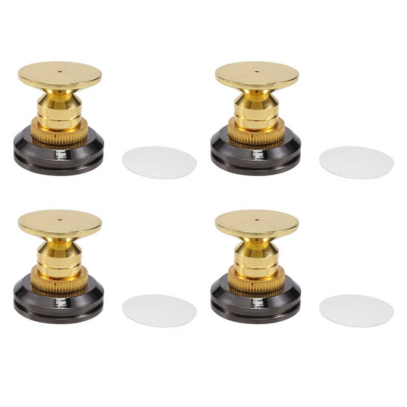 4 Set Gold Speaker Spike with Floor Discs Stand Foot Isolation Spikes