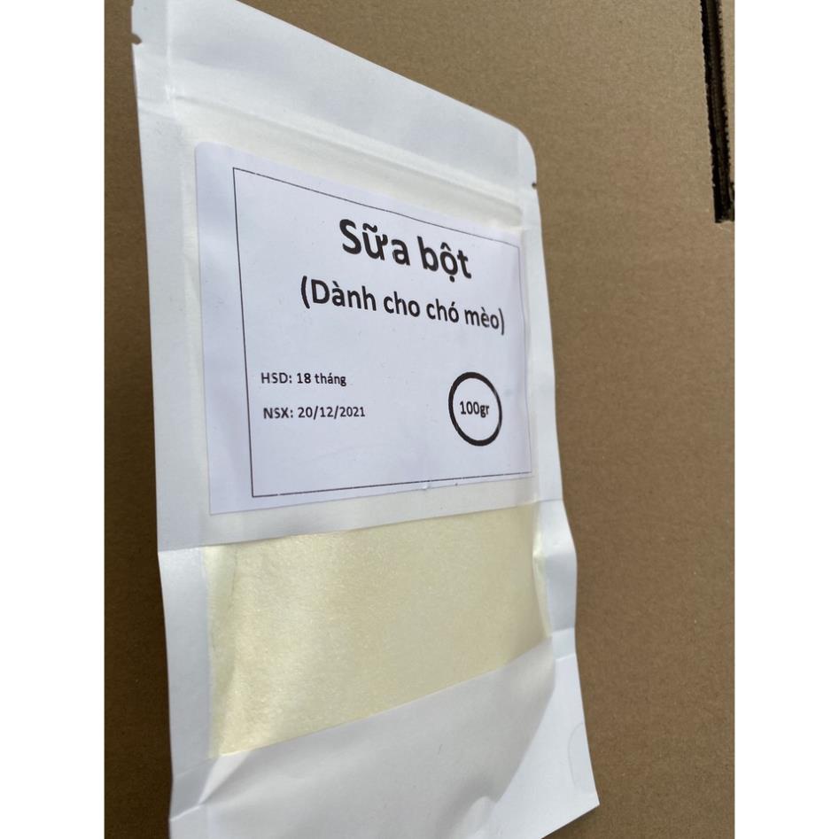 Sữa bột 100gr Sữa cho chó mèo dạng bột (Bio milk new)