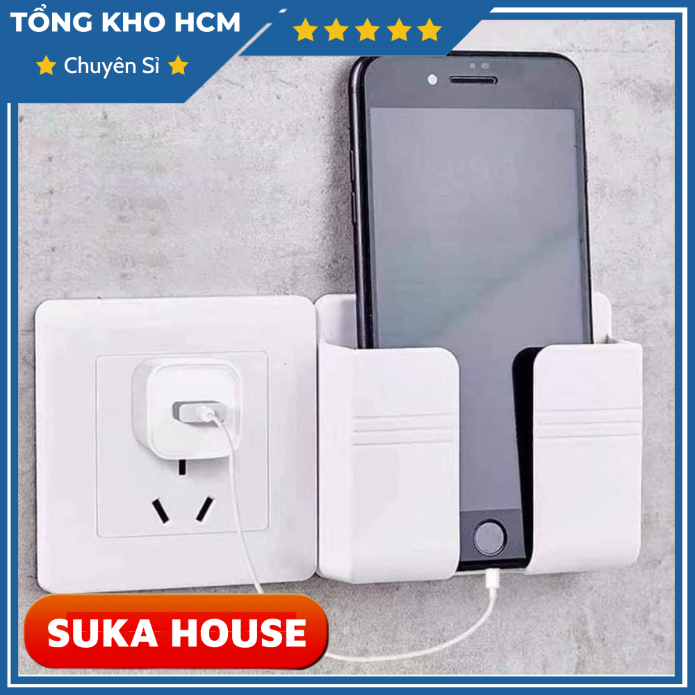 Kệ Đựng Điện Thoại Sạc Pin Khoan Vít Tường A3612