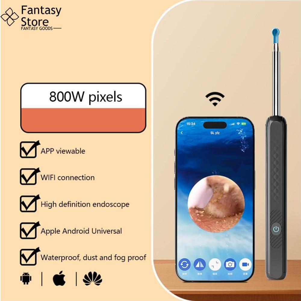 FG Intelligent High-definition Visual Wireless Ear Pick Rechargeable Luminous Ear Endoscope Ear Wax Removal Ear Cleaner Tool