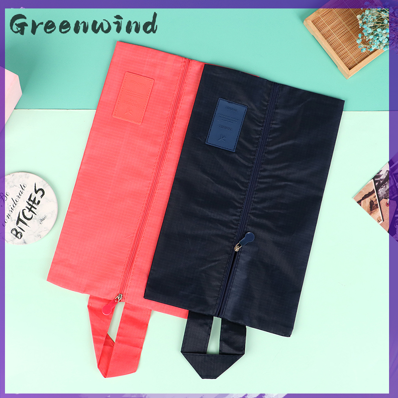 【Greenwind】 Foldable Waterproof Travel Shoe Storage Bag Zipper Storage Organizer Bag