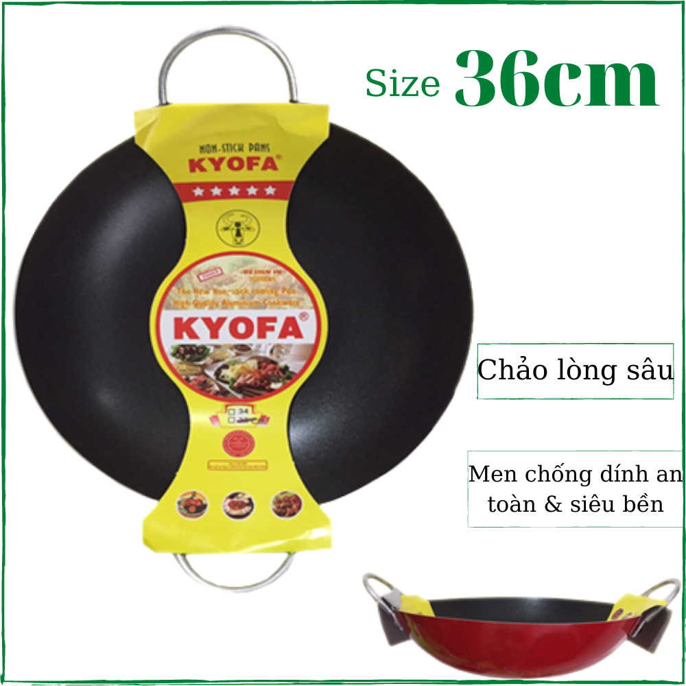 Pan 2 straps high quality size 36cm please deep-frying pan alloy anti-adhesive anti-scrape scratch and ability to withstand high temperature