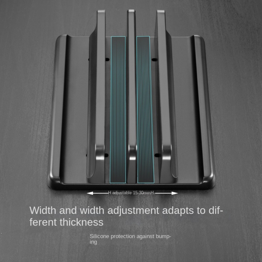 IRCTBV Supplies Space-Saving Plastic Desktop Storage Notebook Stand Computer Bay 3 In 1 Tablet Base Vertical Laptop Holder