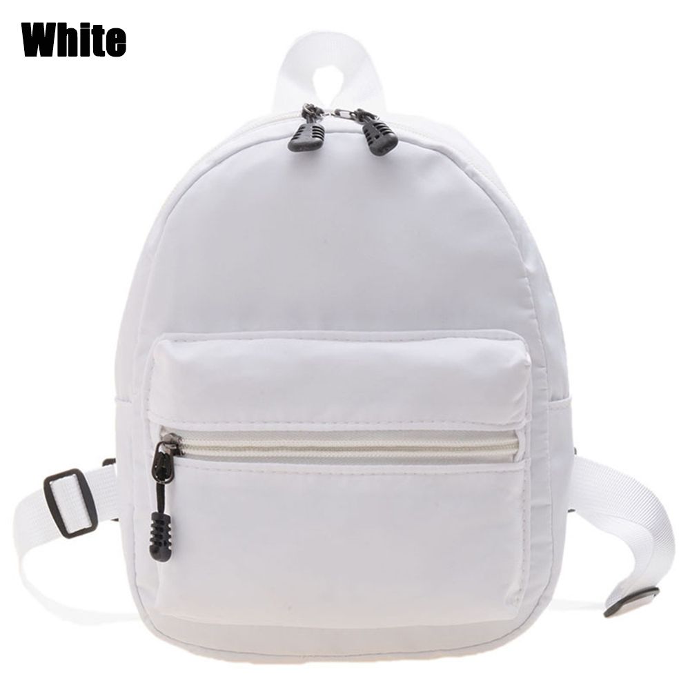 Wcyc phụ nữ thời trang nylon trắng ba lô mini ba lô cặp học sinh nhỏ nữ túi