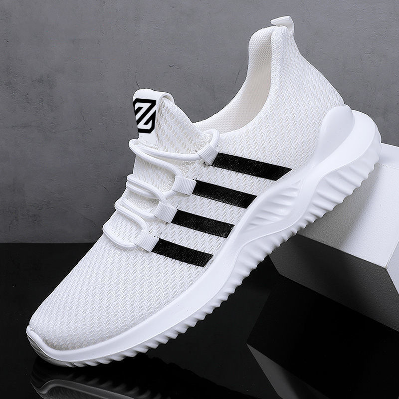 JZZL Breathable sports running shoes men's white shoes fashion trend casual shoes men's shoes