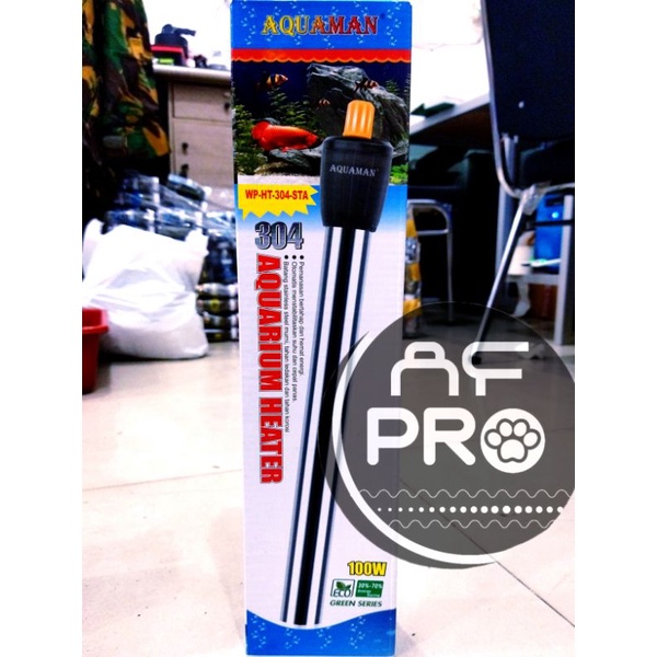 Heater stainless pemanas Aquarium AQUAMAN 100 WATT